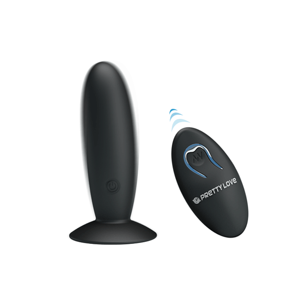 Pretty Love Black Silicone Vibrating Plug