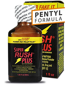 Poppers Leather Cleaner Super Rush Plus Black Pentyl 25ml