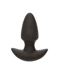 Thrusting And Vibrating Silicone Probe Anal Plug Black