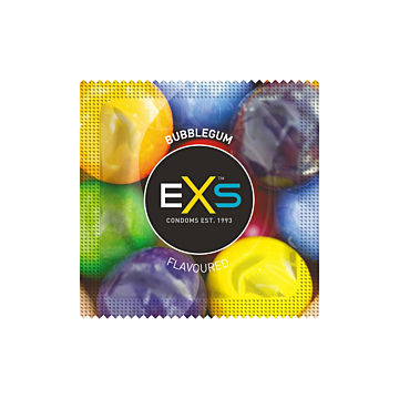 EXS Bubblegum Rap Condom - Multi Color