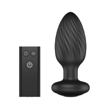 Tornado - Remote Control Rotating Butt Plug - Black - image 1