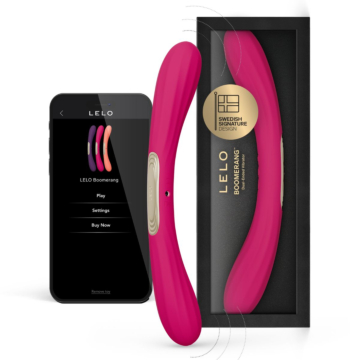 Δονητής Ζευγαριών με Εφαρμογή Κινητού - LELO BOOMERANG Dual Vibrator Φούξια