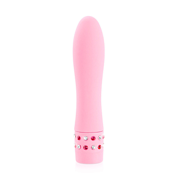 Smart Shine mini pink vibrator with rhinestones