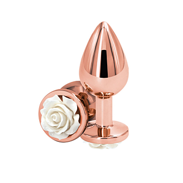 NS Novelties Aluminum Butt Plug - White