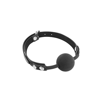 Black silicone ball gag