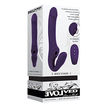 Evolved Purple Silicone Strapless Strap On
