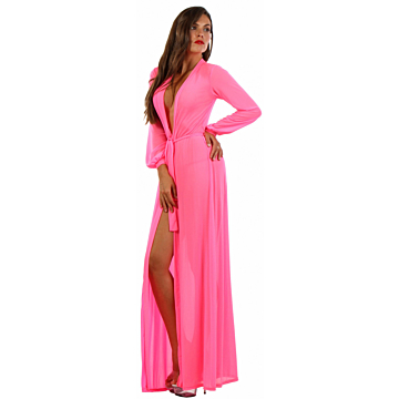 Sexy Fuchsia Fishnet Negligee by Soiemio