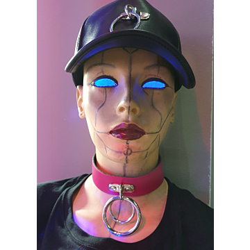 BULLET69 Leather Chocker - Fuchsia