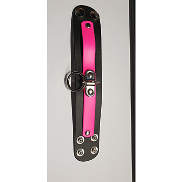 Bullet69 Pink Leather Wristband