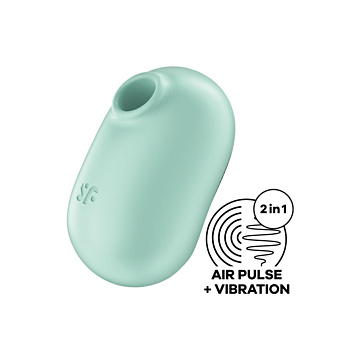 SATISFYER PRO TO GO 2 DOUBLE AIR PULSE STIMULATOR & VIBRATOR - BEIGE
