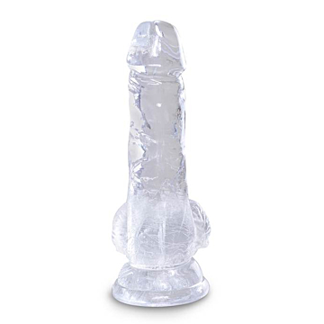 Clear 5" Cock with Balls