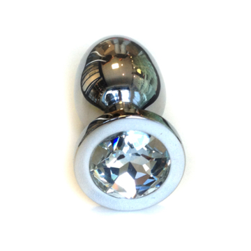Kiotos Stainless Steel Butt Plug (Medium, Transparent)