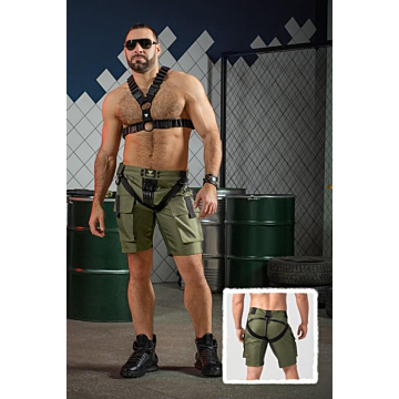 EnForce. Two-Sides Zippered Cargo Shorts

