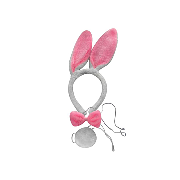 Gray Bunny Accessory Set