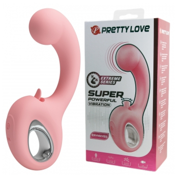 PRETTY LOVE - ERYNNYES G-SPOT VIBRATOR + CLITORIS STIMULATOR 10 VIBRATIONS PINK