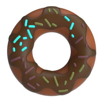 Pretty Love Choco Super Donut Silicone Cock Ring – primary product view