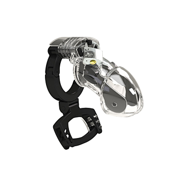 Mystim Pubic Enemy No 3 Electro Sex Cock Cage with Ball Squeezer - Silicone