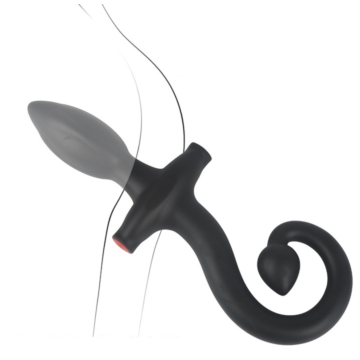 Kinksters Inflatable Tail Up Plug - Black