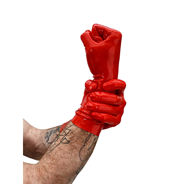 Mister B Premium Rubber Short Gloves Red-L
