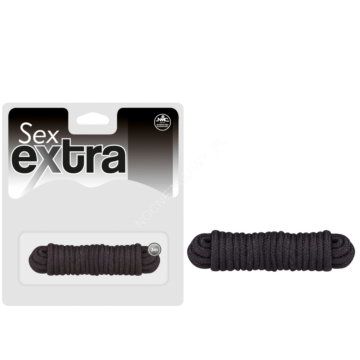 NMC SEX EXTRA - LOVE ROPE Μαύρο Βαμβακερό