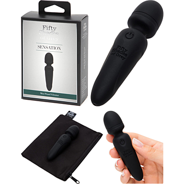 Black Mini Wand Vibrator - Fifty Shades