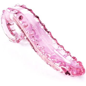 Kinksters Glass Dildo: Tentacle Pink