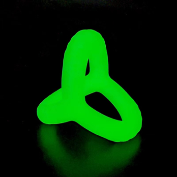 Kinksters Phosphorescent Green Silicone Penis Ring