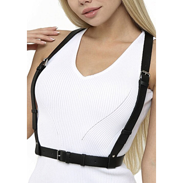 Kinksters Black Vegan Leather Harness