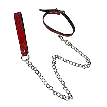 Κόκκινο Fetish Collar με Λουρί - Kinksters