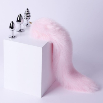 Kinksters Pink Long Tail Anal Plugs
