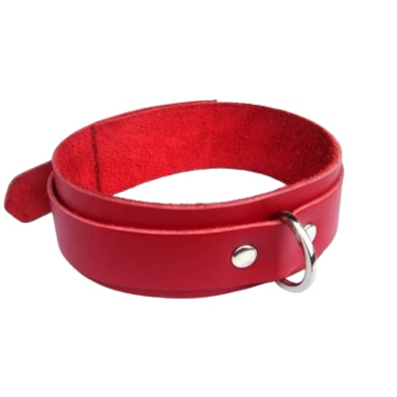 Fire Up Submissive Collar - Κόκκινο Vegan Δέρμα