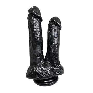 Passion Labs - Double Realistic Black Dildo