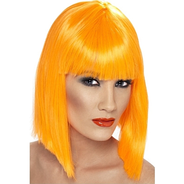 Smiffys Neon Orange Glam Wig