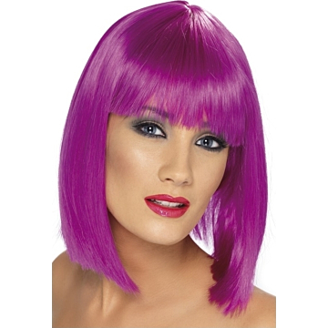 Smiffys Glamorous Purple Wig - Bold & Sexy Look