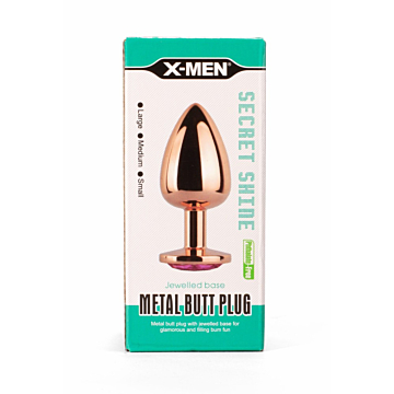 Μεταλλικό Butt Plug - X-Men Secret Shade Rose M