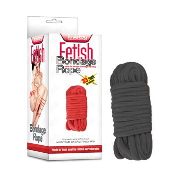 Lovetoy Fetish Bondage Rope, Black