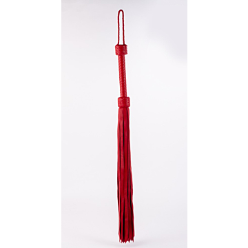 Μαστίγιο από Δέρμα Μοσχαριού - Softy Handle Calf Leather Tails Red