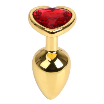 Hearty Buttplug Small Gold/Red Passion Labs