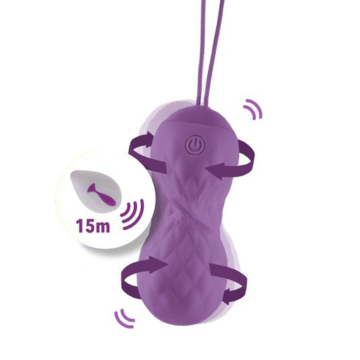 Feelztoys Silicone Love Balls - Twisty Purple