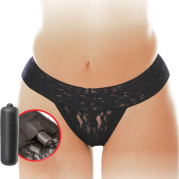 Vibrating Panties Black by Pipedream