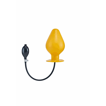 Inflatable Vortex Anal Plug - Yellow XL