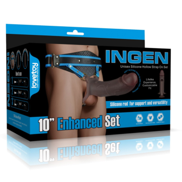 Κούφιο Στραπόν 10" - Lovetoy Ingen Enhanced Set L/XL/2XL Black