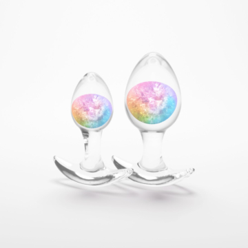 Anal Training Kit 24cm - NS Novelties Cosmic Glams 2pc Kit Rainbow
