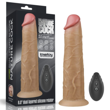 Lovetoy 8.0'' Silicone Rotator - Skin