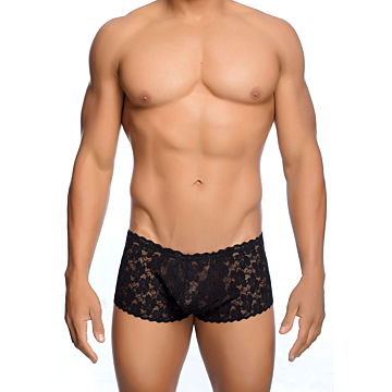 MOB Eroticwear Black Lace Boy Short