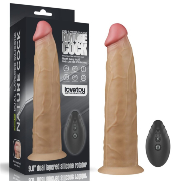 9.0'' Dual Layered Silicone Rotator - Lovetoy