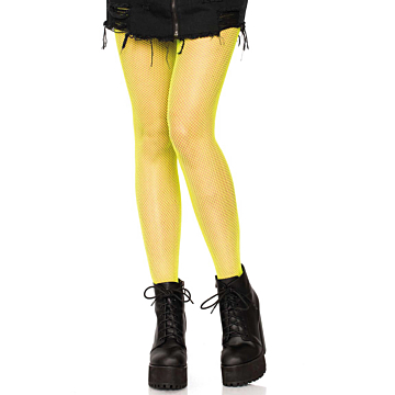 Neon Yellow Fishnet Pantyhose - Leg Avenue