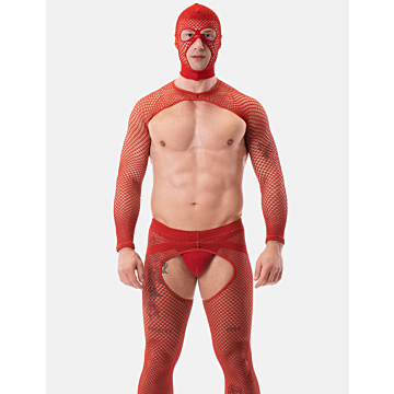 Barcode Berlin Fishnet Sleeves Poggio Red