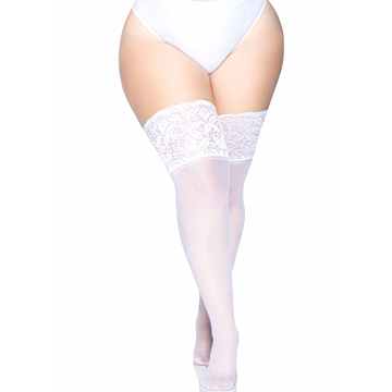 Leg Avenue Stay Up Sheer White