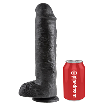 Pipedream King Cock Cock with Balls Black 11in